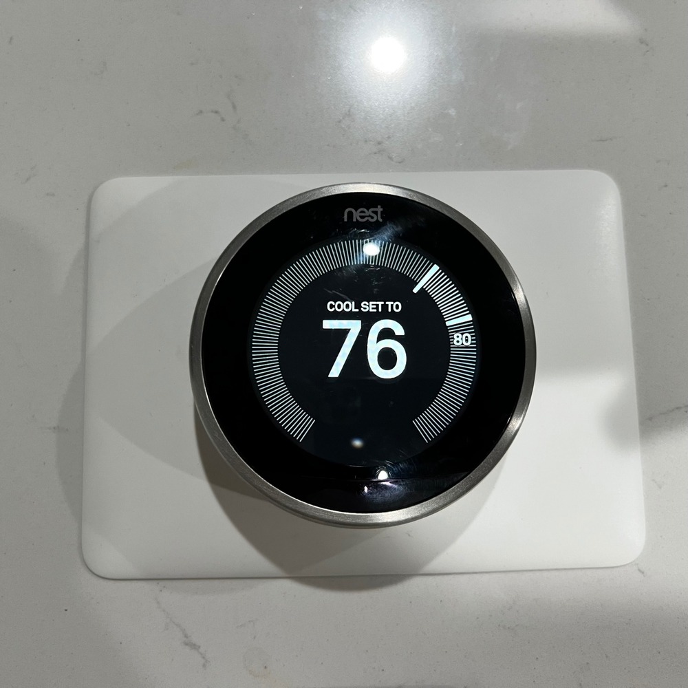Google Nest Learning Thermostat 3rd Generation Stainless Steel A0013 Smart Home